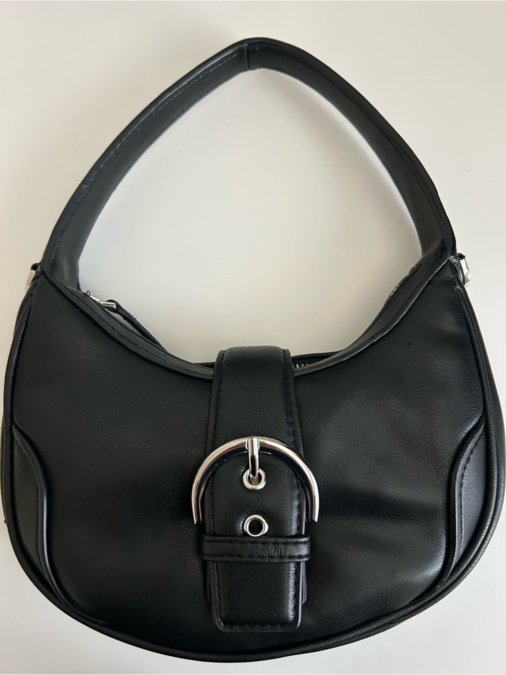 Mango Black Half Moon Bag with Buckle